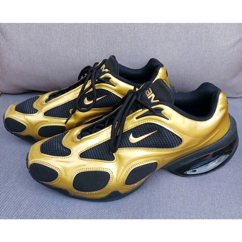 Nike Air Max Muse Shoes Womens 12 Mens 10.5 Metallic Gold & Black FV1920-701